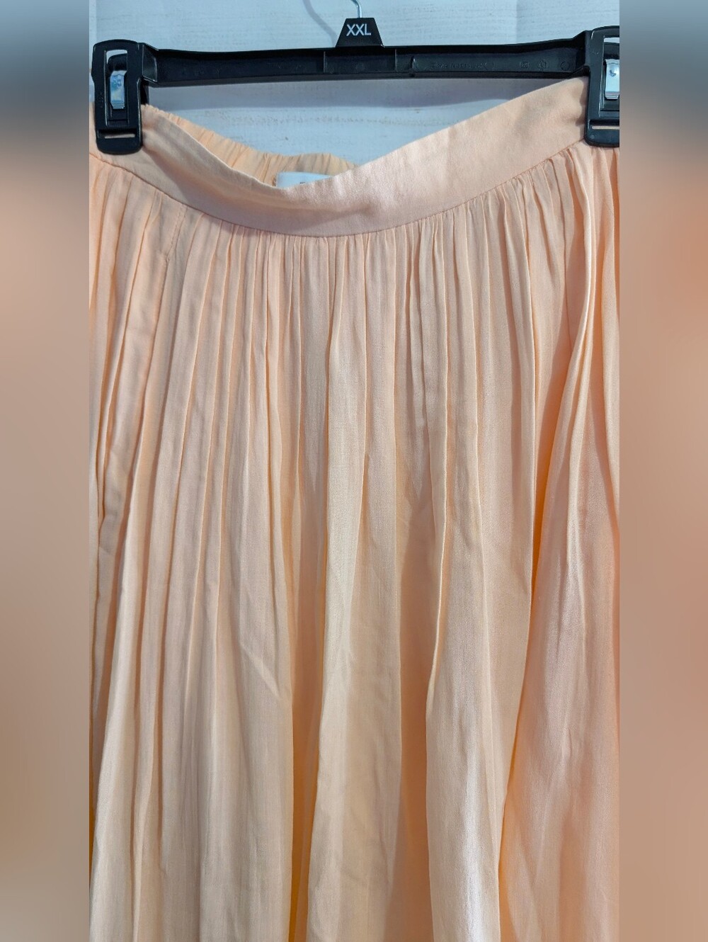 Talula Peach ๐ High-Low Light Flowy Lined Pleated Skirt Size SM - Picture 5 of 6